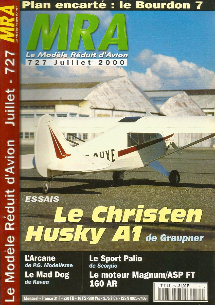 MRA n°727, juillet 2000 avec le Christen Husky A1 de Graupner en couverture